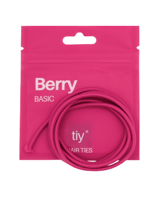 Pink cable in packaging with 'Berry' and 'tiy' branding on a white background